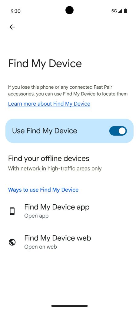 google find my device