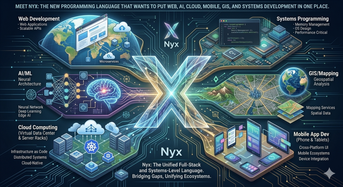 Meet Nyx: The New Programming Language That Wants to Put Web, AI, Cloud, Mobile, GIS and Systems Development in One Place
