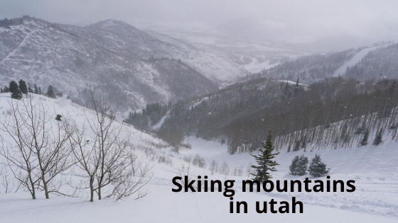 Skiing mountains in utah